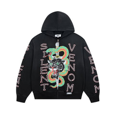 DUAA Silent Venom Tattoo Zip Hoodie