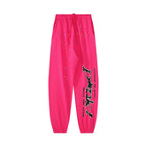 Young Thug's same style Sp5der 555555 pure cotton looped casual pants, trendy leg binding pants for men and women (2)