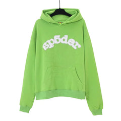 YOUNG Thug same SP5DER cobweb foaming printed hoodie autumn loose hat sweaters outer tide (3)