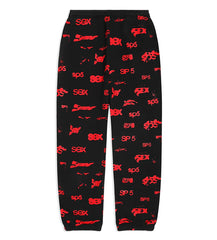 Sp5der Sex AOP Sweatpants Black