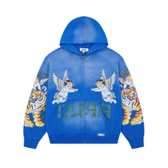 DUAA Cherub Tiger Graphic Zip Hoodie
