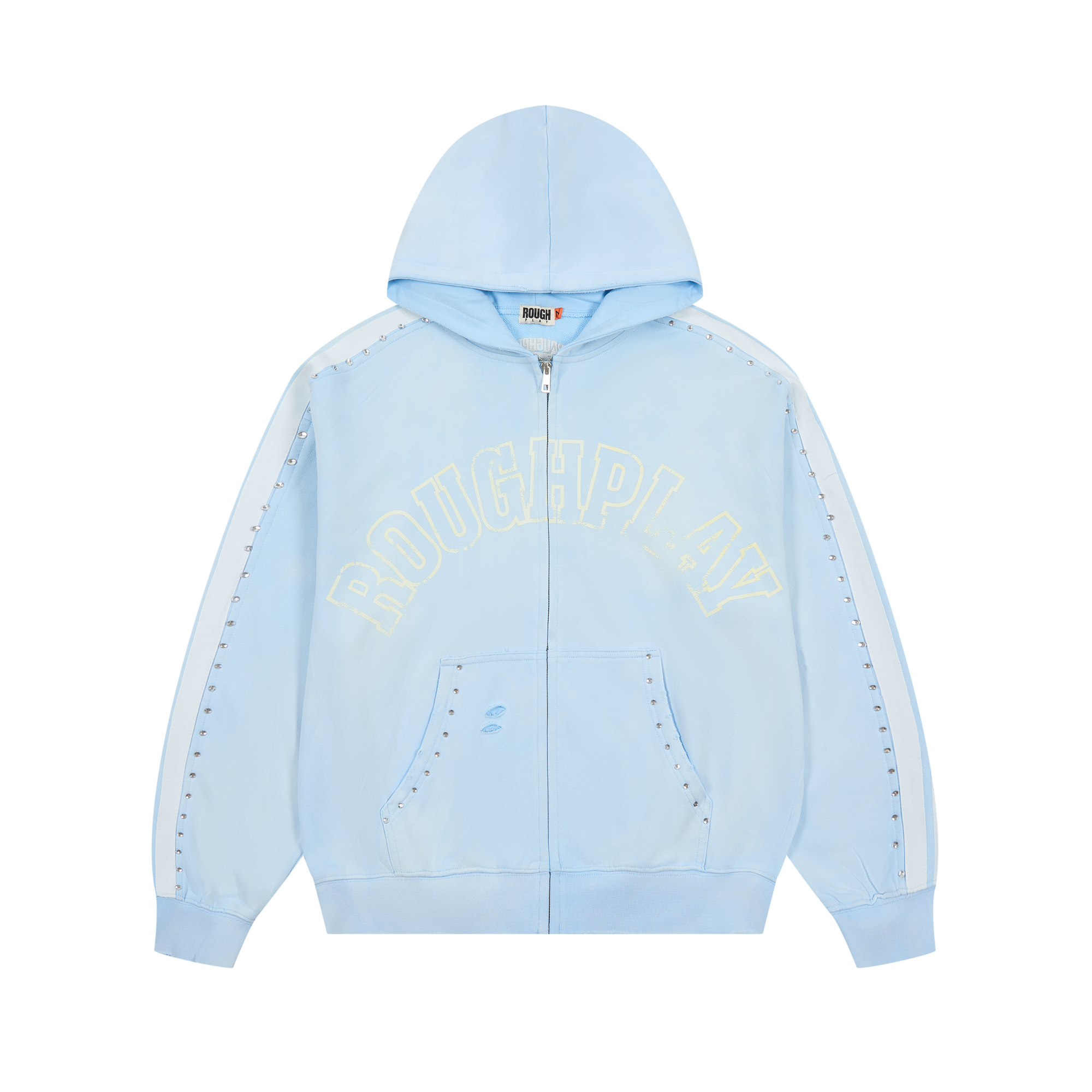 RoughPlay Vintage Logo Zip-Up Hoodie
