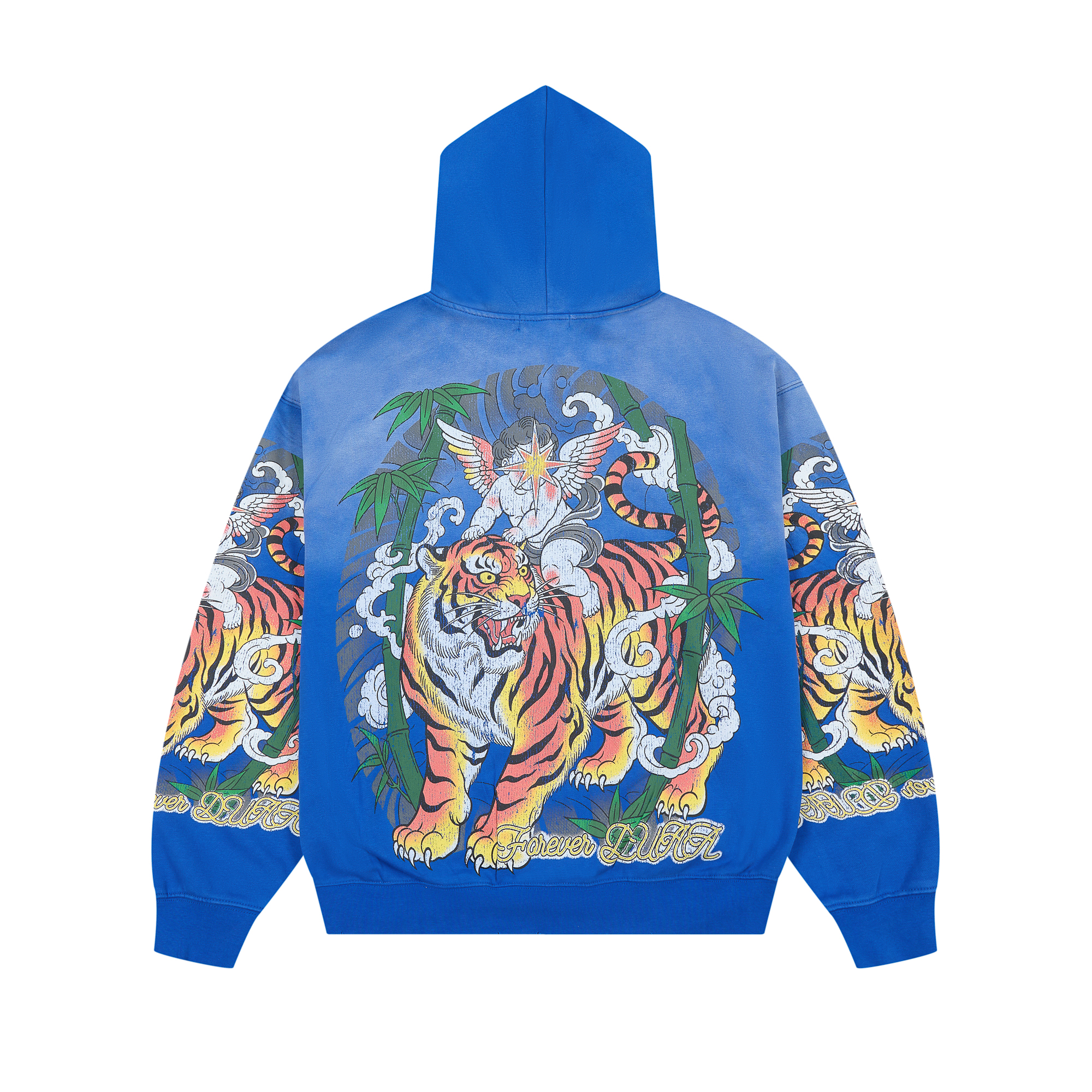 DUAA Cherub Tiger Graphic Zip Hoodie
