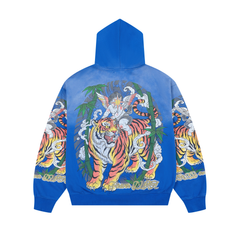 DUAA Cherub Tiger Graphic Zip Hoodie