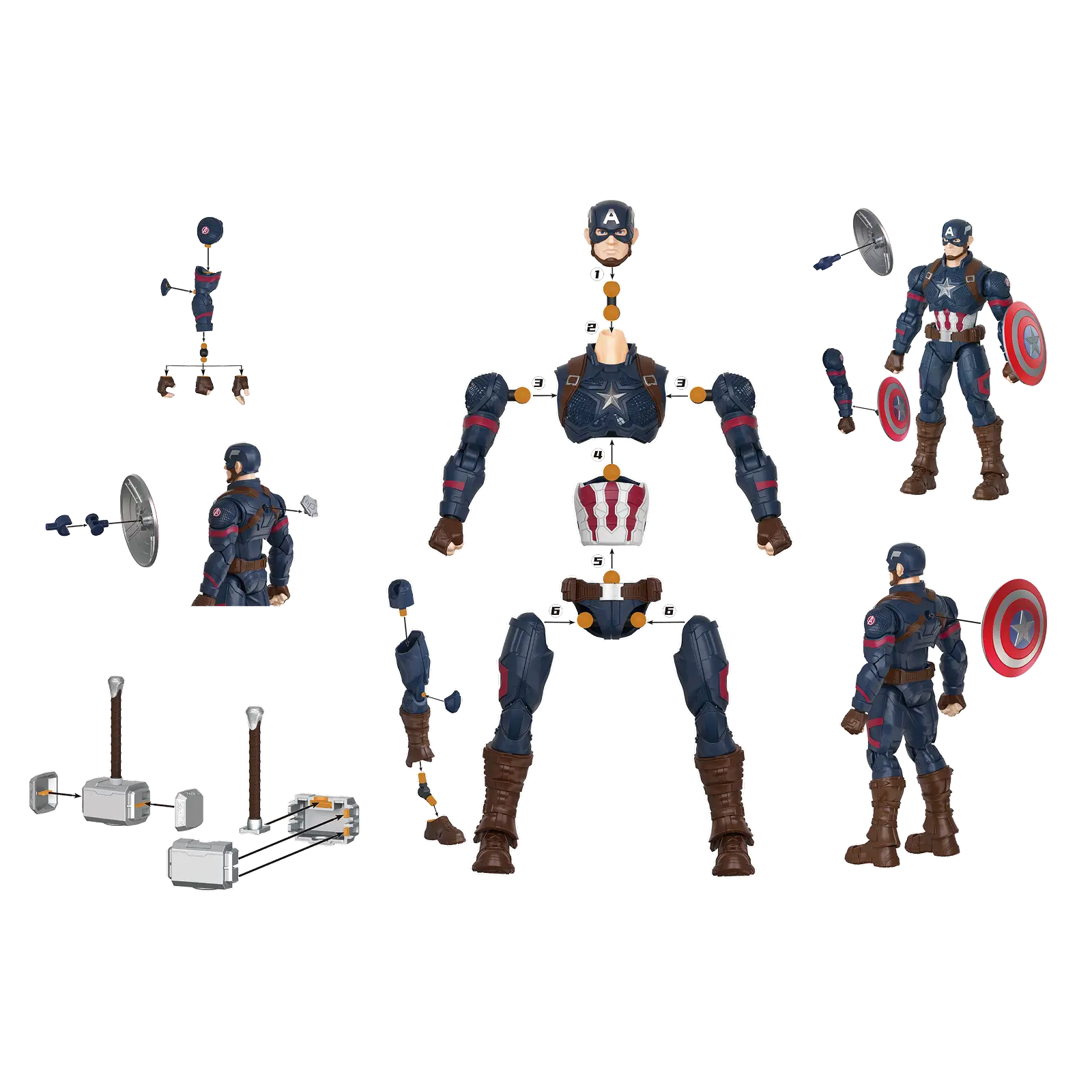 Marvel Infinity Saga Champion Class Captain America Model Kits | Blokees