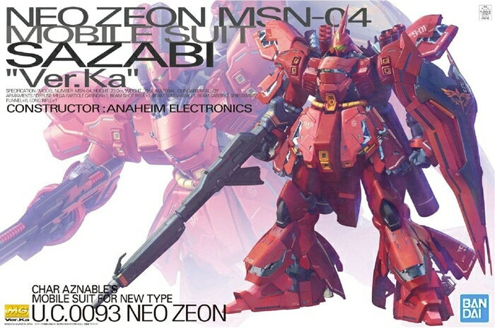 Gundam 1/100 MG Char's Counterattack MSN-04 Sazabi Ver. Ka Mobile Suit Model Kit