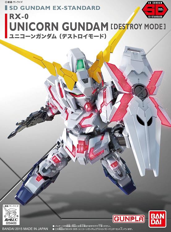 Gundam SD EX-Standard #005 RX-0 Unicorn Gundam (Destroy Mode) Model Kit