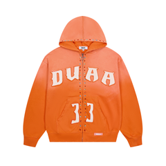 DUAA Rhinestone Patch Zip Hoodie