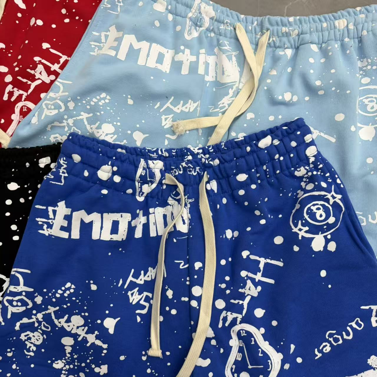 Red “Graffiti” Shorts
