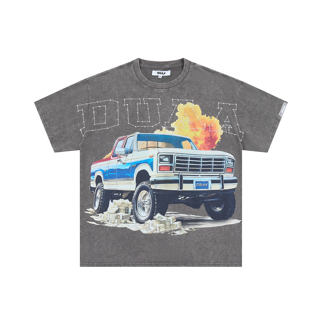 DUAA Pickup Truck Rhinestone Graphic Tee