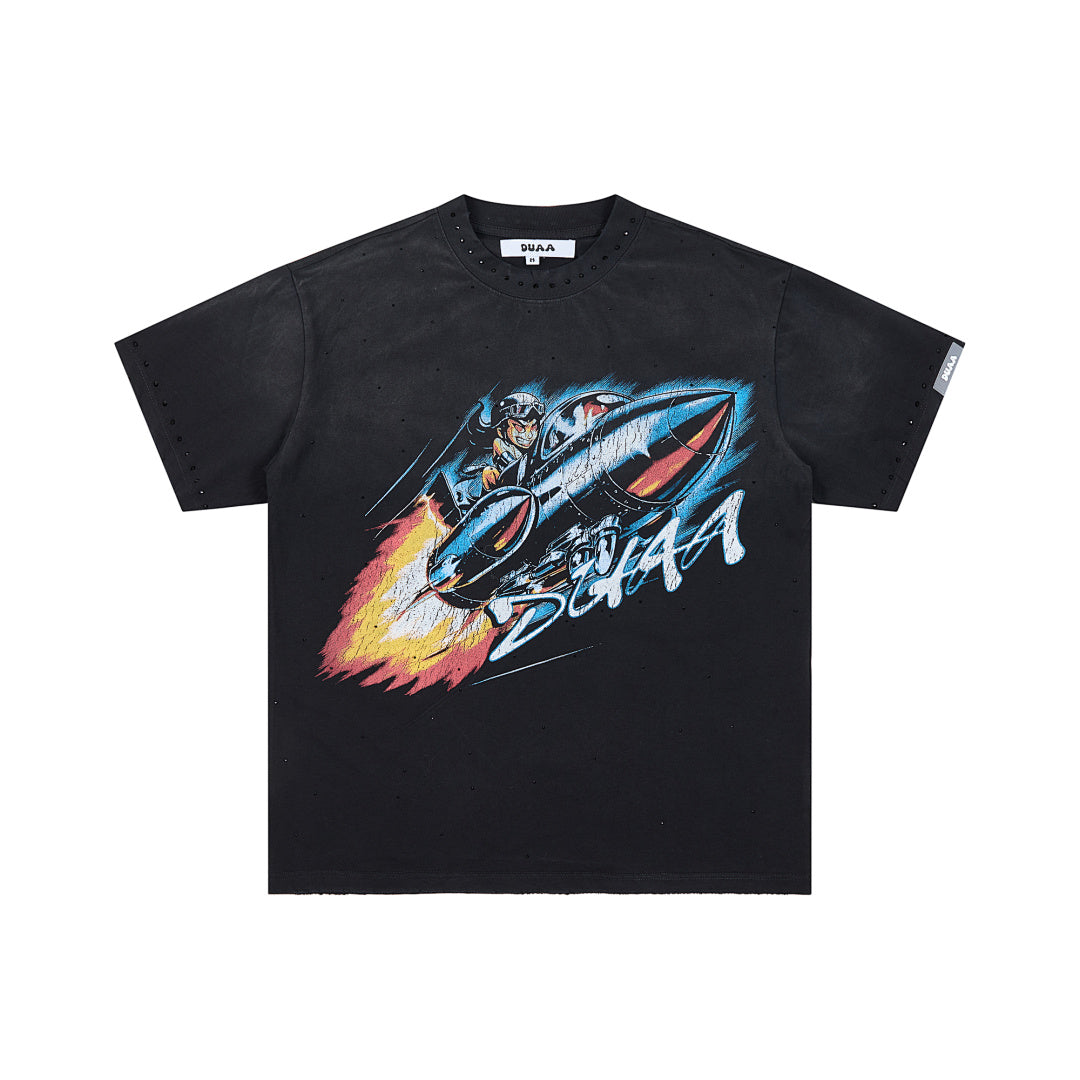 DUAA Rocket Pilot Studded Graphic Tee
