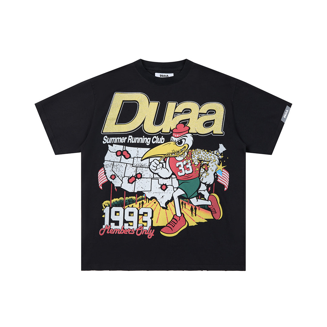 DUAA Cartoon Bird Graphic Tee