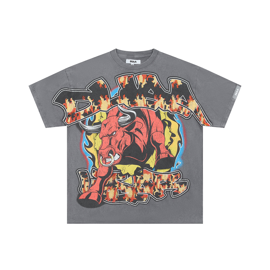 DUAA Fiery Red Bull Graphic Tee