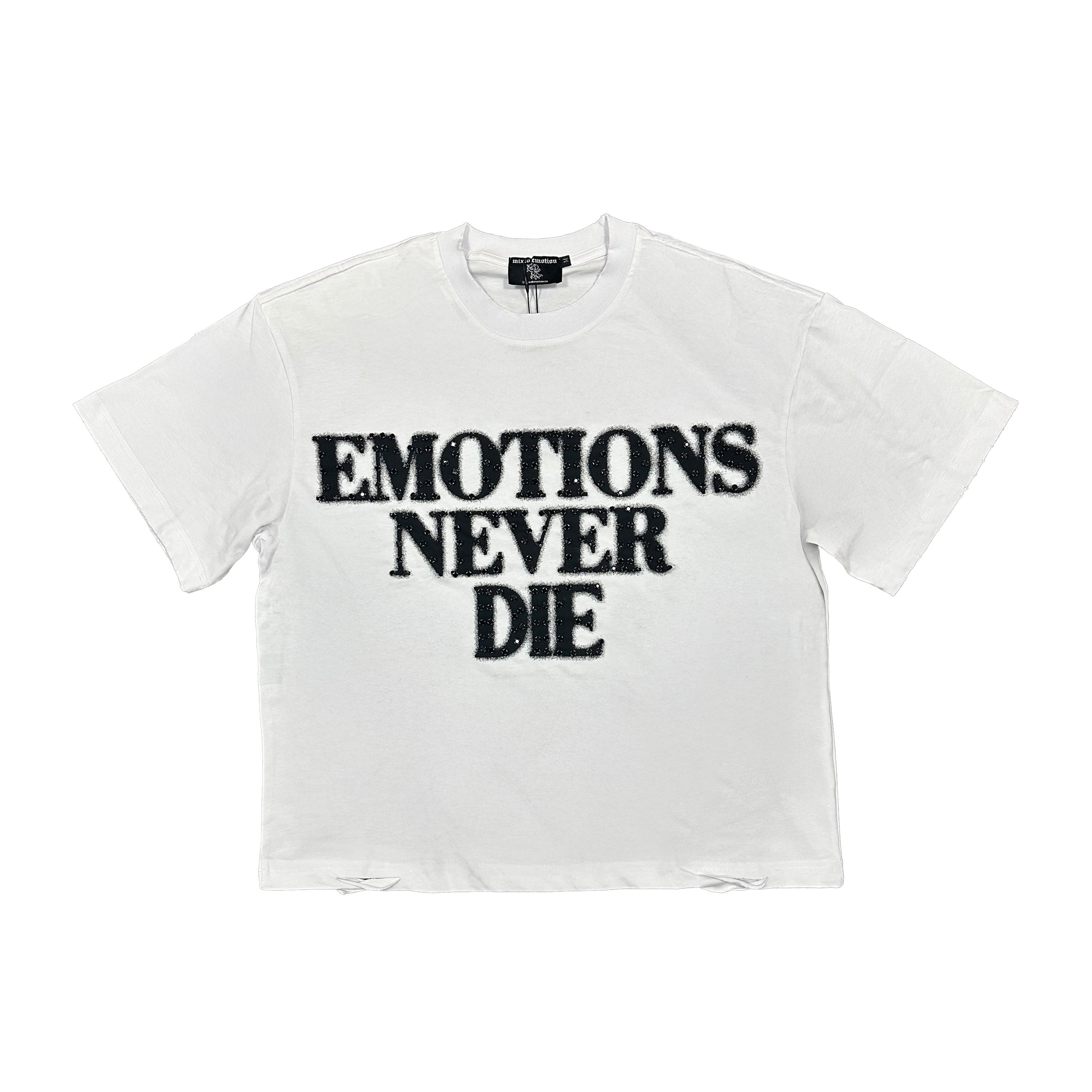 White ‘End’ Rhinestone Tee