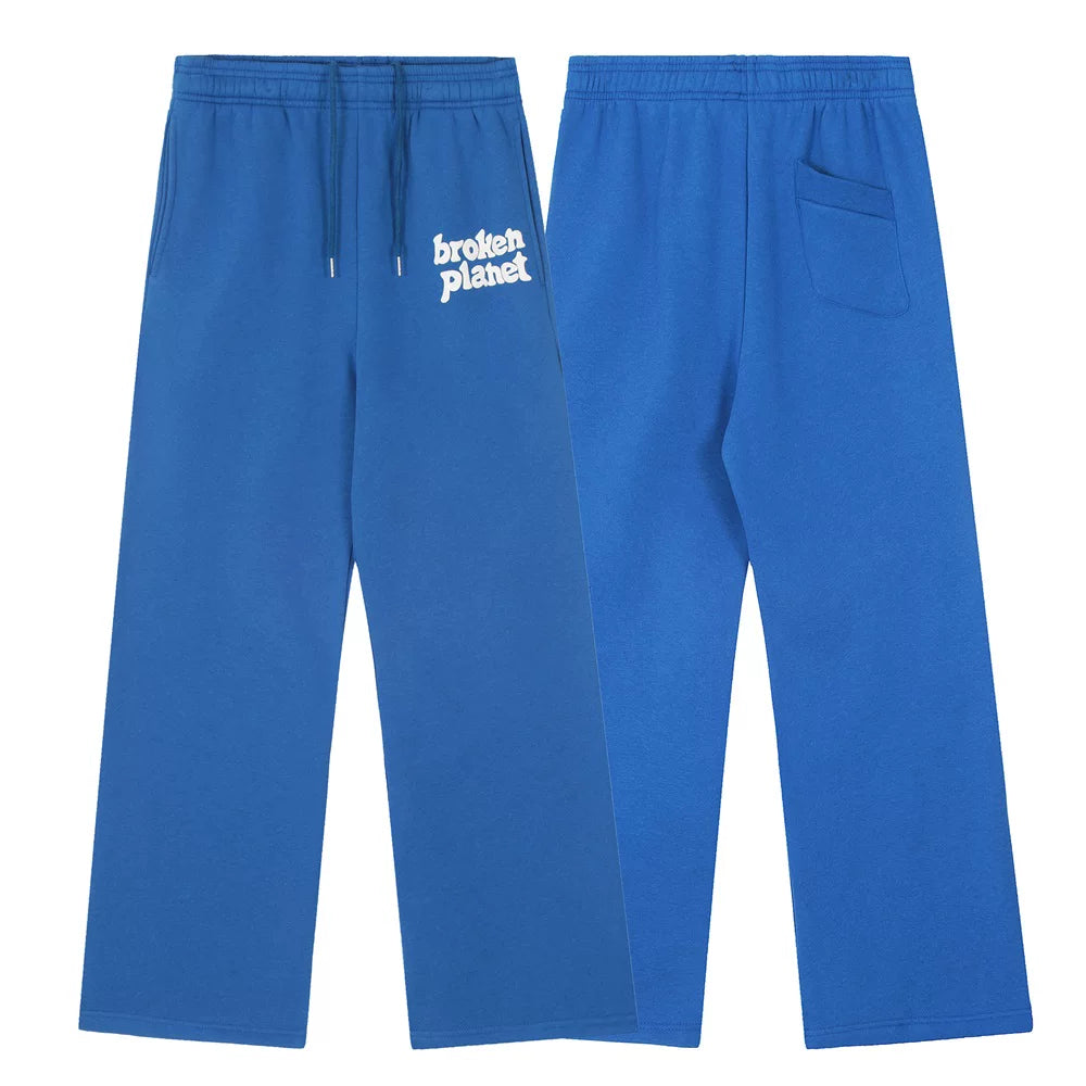 Broken planet shattered planet foam letter printed pants autumn and winter with plush loose straight leg sweatpants trend