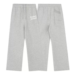 Broken planet shattered planet foam letter printed pants autumn and winter with plush loose straight leg sweatpants trend