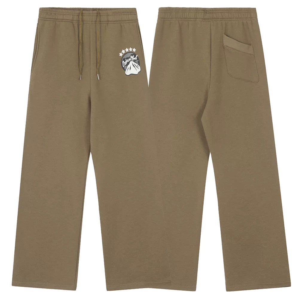 Broken planet shattered planet foam letter printed pants autumn and winter with plush loose straight leg sweatpants trend