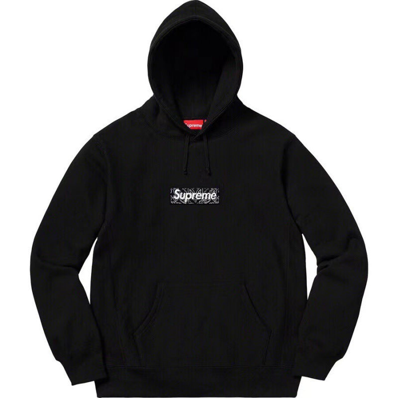 Supreme 19FW Bandana Box Logo Hooded Sweatshirt