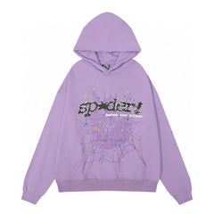 Young Thug Star Same Style Sp5der 555555 Spider Web Foam Printed Hoodie Hoodie Sweater Men's and Women's Trendy (2)