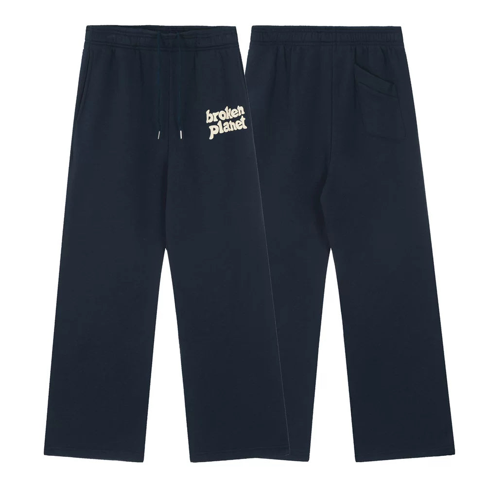 Broken planet shattered planet foam letter printed pants autumn and winter with plush loose straight leg sweatpants trend