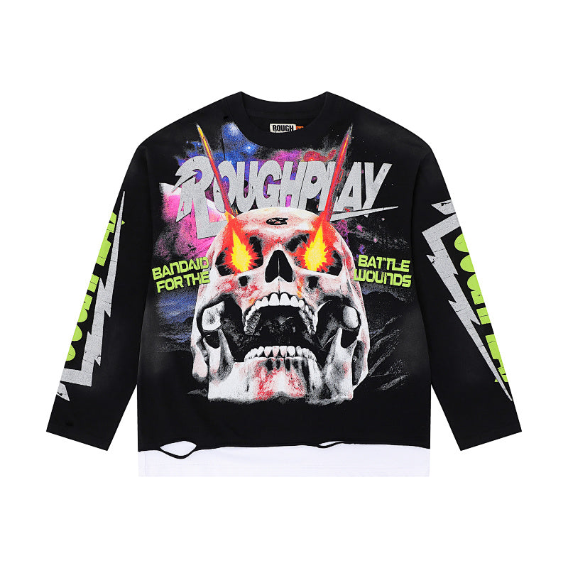 RoughPlay Long Sleeve Skull Tee