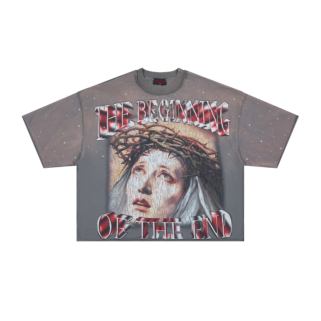 RARE PEACE Religious Art Graphic Tee