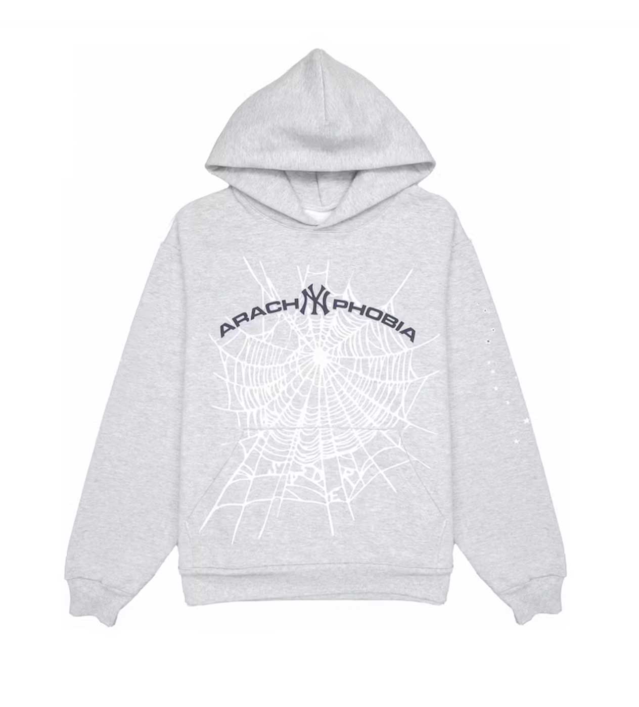 Sp5der Arach NY Phobia Hoodie Ash Grey