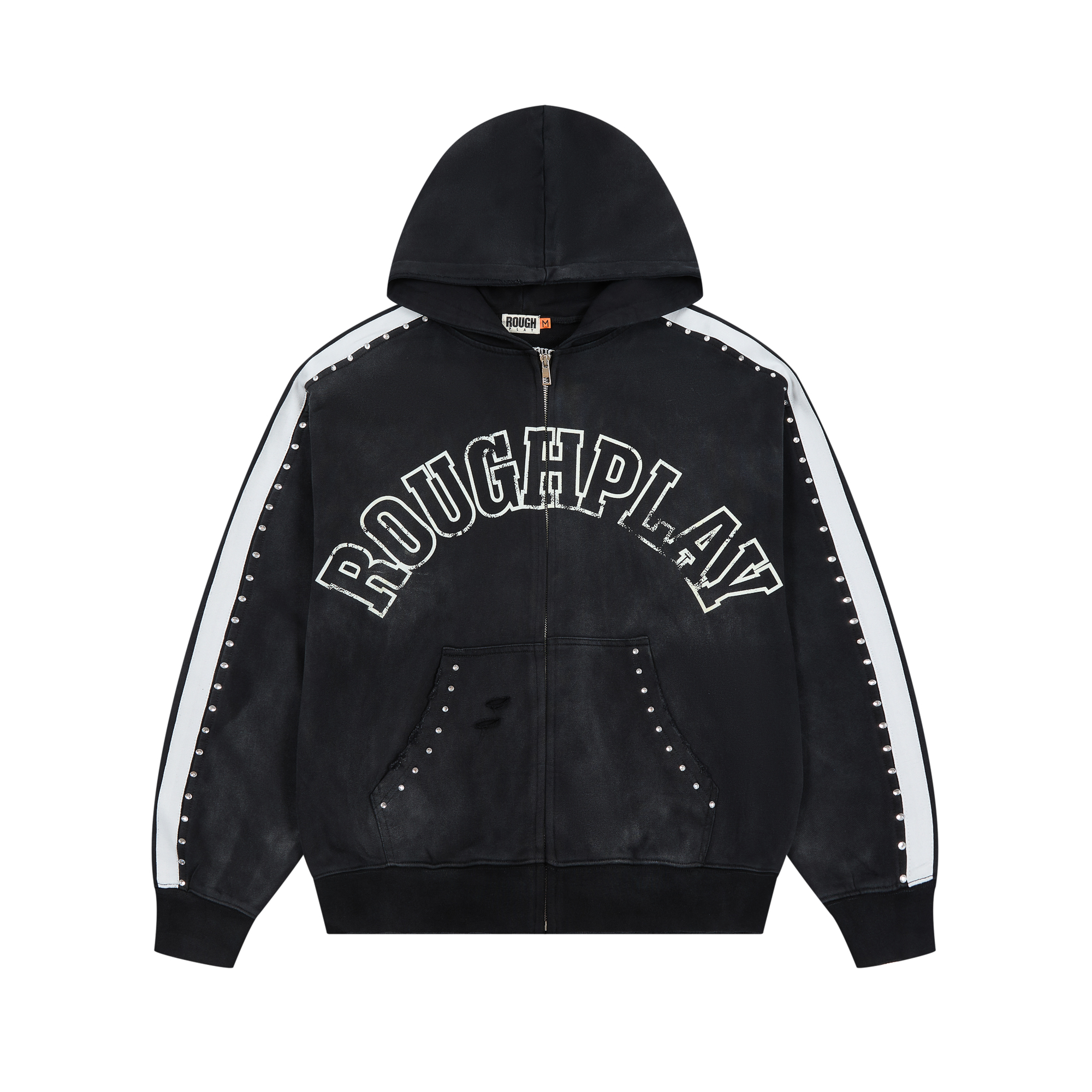 RoughPlay Vintage Logo Zip-Up Hoodie