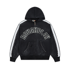 RoughPlay Vintage Logo Zip-Up Hoodie