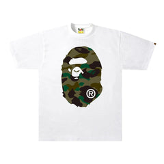 BAPE 1st Camo Big Ape Head Tee 'White/Green'
