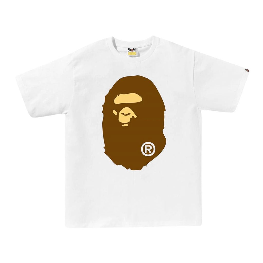BAPE Big Ape Head Tee White/Brown
