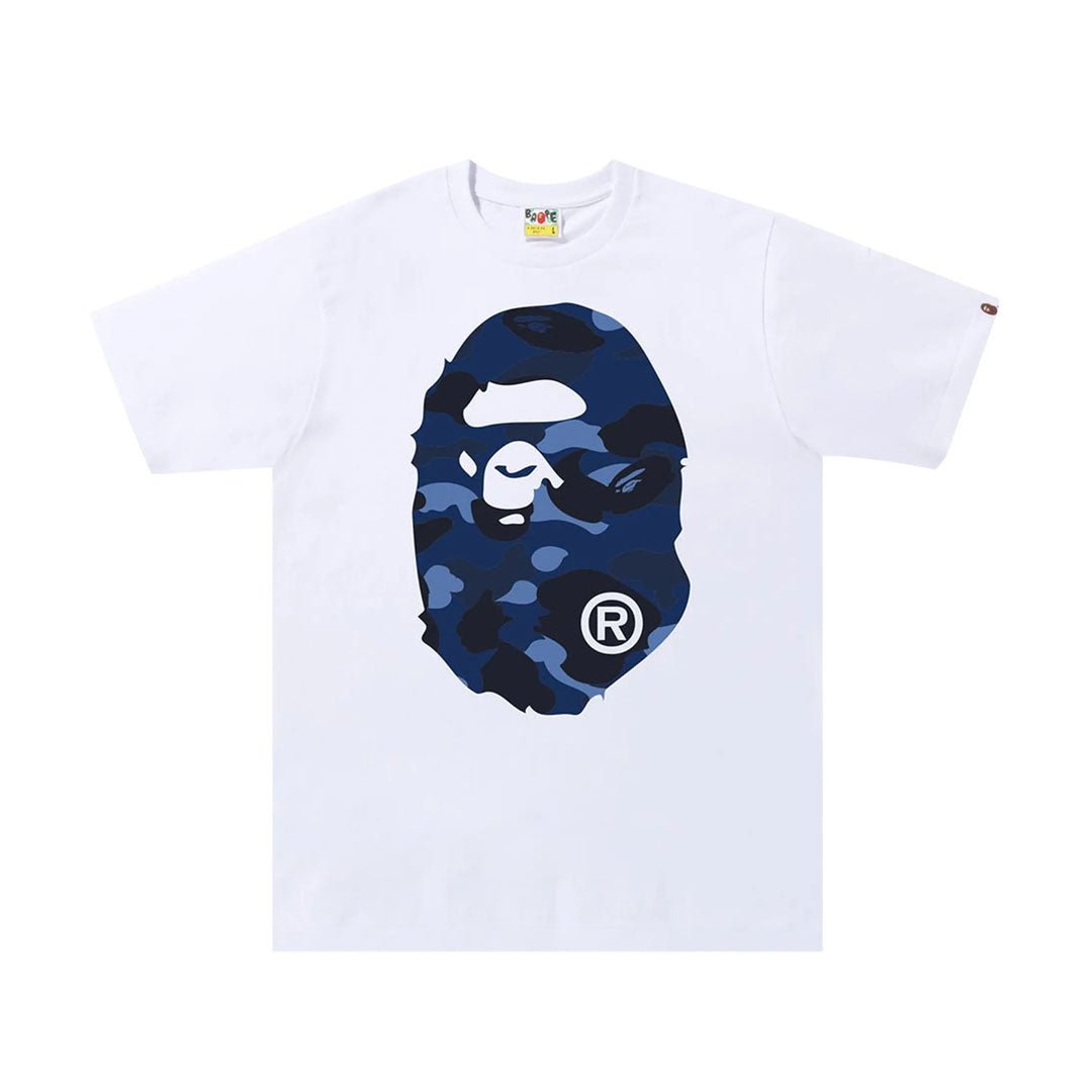 BAPE Color Camo Big Ape Head Tee 'White/Navy'