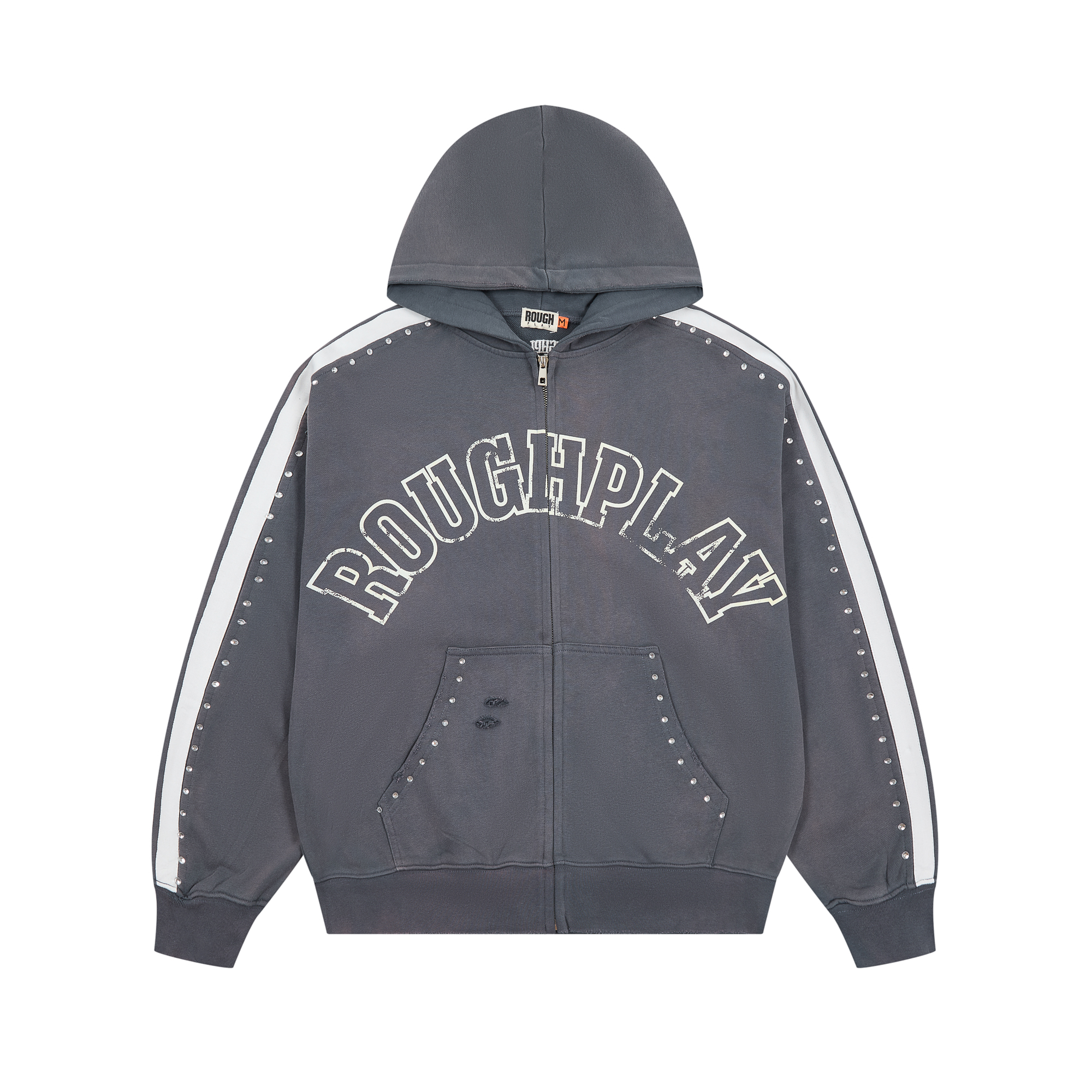 RoughPlay Vintage Logo Zip-Up Hoodie