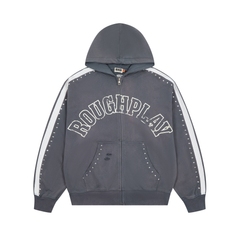 RoughPlay Vintage Logo Zip-Up Hoodie
