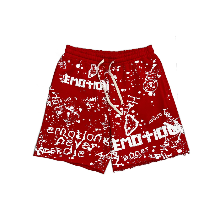 Red “Graffiti” Shorts
